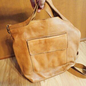 Latico Leathers Bianca Tote/Crossbody Bag in Saddle Tan Retail $235 Made in USA